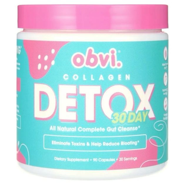 Obvi 30 Day Collagen Detox, All Natural Complete Gut Cleanse, 90 Capsules (30 Servings) - Image 4